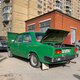 Faux Lada from the rear. Hard to see but, on the top right corner of the rear widow, the car’s Soviet Era license plate number is etched into the glass. This was done in order to prevent window theft. As of March 2019, this theft-prevention system apparently still works.